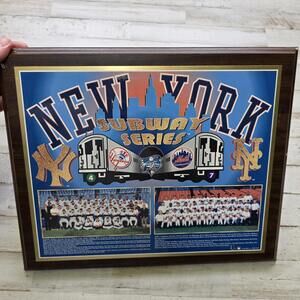 2000 MLB New York Subway Series Yankees vs Mets - Team Photos Wooden Wall Plaque